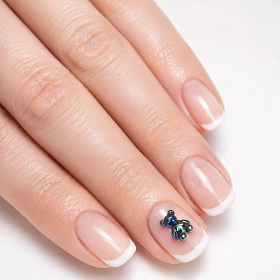 Фигурки объёмные «Медвежата в бабочке» 1907 Zoo Nail Art 10 шт миниатюрные 6×7 мм