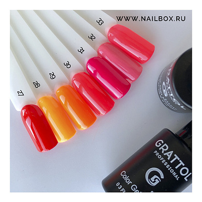 Гель-лак Grattol GTC030 Bright Red, 9 мл