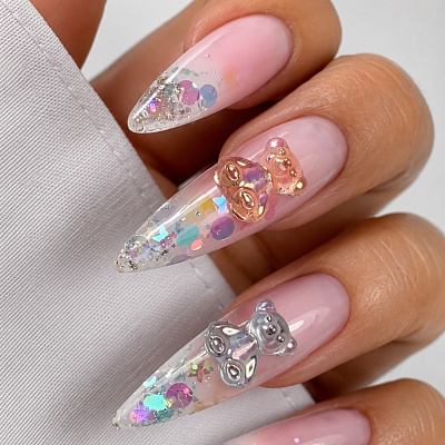 Фигурки объемные Медвежата №1810 Zoo Nail Art 10 шт 7×9 мм