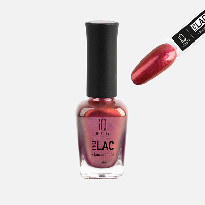 Лак для ногтей IQ Beauty №096 укрепляющий с биокерамикой 12,5 мл