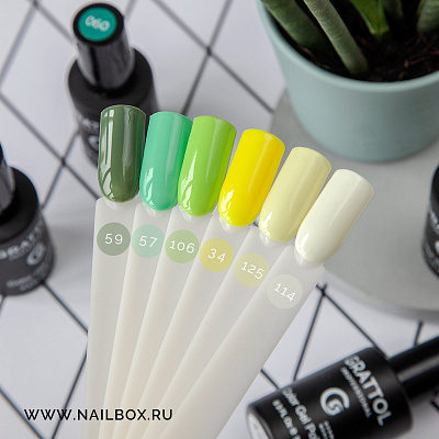 Гель-лак Grattol GTC114 Pale Yellow, 9 мл
