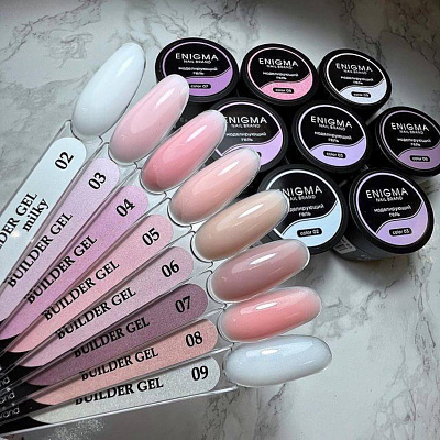 Гель для наращивания ENIGMA Builder gel №002 Milky 15 мл