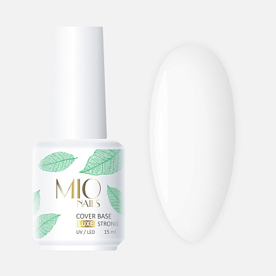 Камуфлирующая база для гель-лака MIO Nails Base Cover Strong Luxe White 15 мл