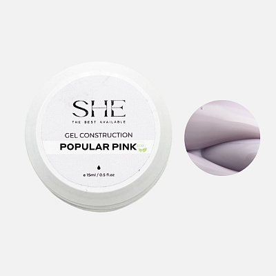 Гель конструирующий SHE Gel Popular Pink 15 мл