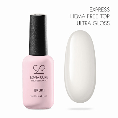 Экспресс-топ без липкого слоя LOVIA CURE Ultra Gloss Top 17 мл