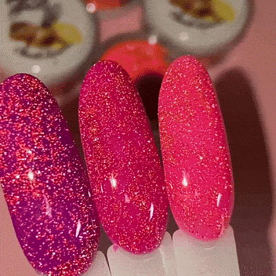 Глиттер светоотражающий Светлячок Zoo Nail Art №1604 (розовый/красный), 1 г