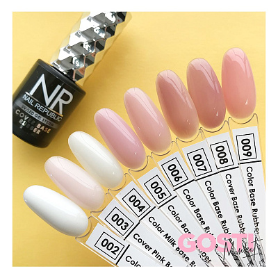 Каучуковая камуфлирующая база для гель-лака Cover Base Rubber Nail Republic №006 (Pink), 10 мл