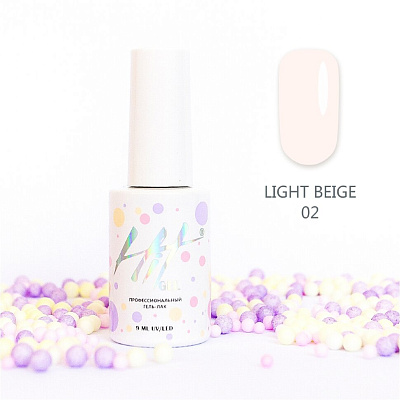 Гель-лак HIT Бежево-коричневая коллекция №02 (Light Beige), 9 мл