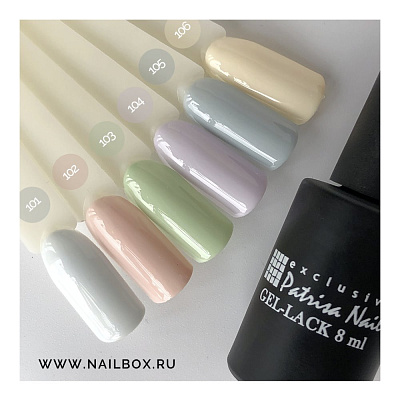 Гель-лак Patrisa Nail №108 Gelato GP08 Нежный мятный, 8 мл
