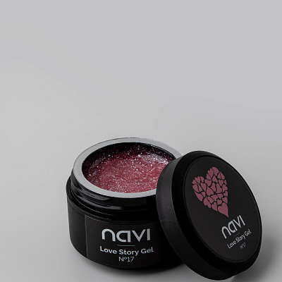 Моделирующий гель NAVI с блестками Love Story Gel 17 15 мл
