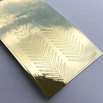 Металлизированные наклейки Metallic stickers №141 MIX (золото)