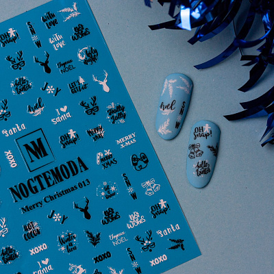Наклейки MERRY CHRISTMAS NogteModa №013