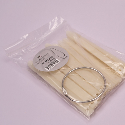 Палитра веер миндаль Ta2 на кольце натуральная Almond natural 50 шт