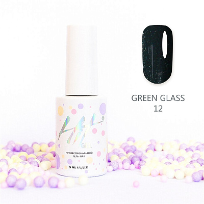 Гель-лак HIT Желто-зеленая коллекция №12 (Green glass), 9 мл