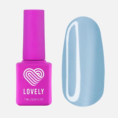 Топ для гель-лака с эффектом втирки голубой Lovely 7 мл