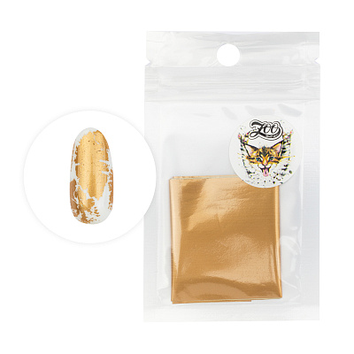 Фольга переводная Zoo Nail Art №1432 матовая золото, 4*50 см