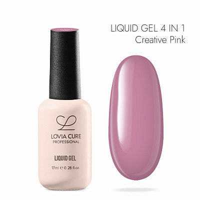 Полигель-архитектор 4 в 1 LOVIA CURE Liquid Gel 04 Creative Pink 17 мл
