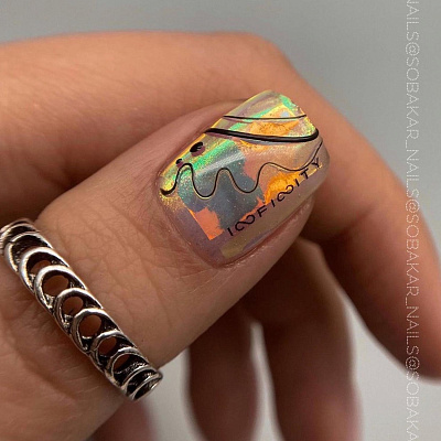 Битое стекло №1031 Zoo Nail Art (лента 20х4 см)