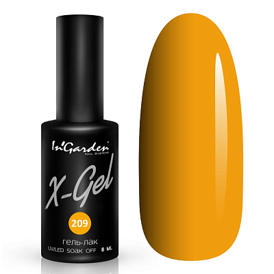 Гель-лак InGarden X-Gel №209 Оранжевый 8 мл