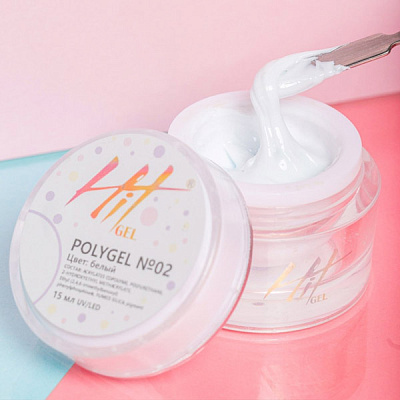 Полигель Polygel HIT №02 белый, 15 мл
