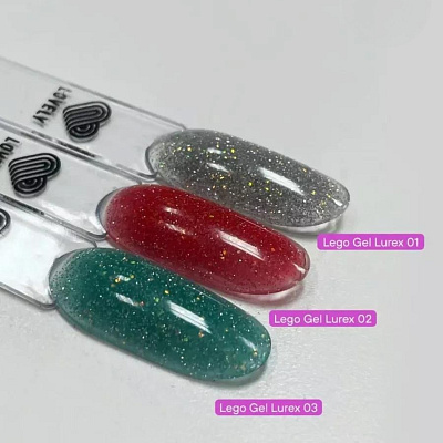 Гель для наращивания и укрепления Lovely Lego Gel Lurex №01 15 г