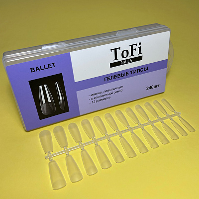 Гелевые типсы ToFi Ballet балерина 240 шт.