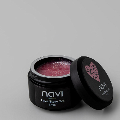 Моделирующий гель NAVI с блестками Love Story Gel 16 15 мл