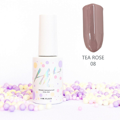 Гель-лак HIT Бежево-коричневая коллекция №08 (Tea Rose), 9 мл