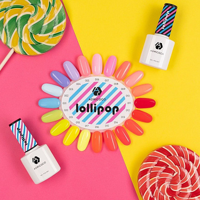 Гель-лак ADRICOCO Lollipop №08 Сахарный петушок 8 мл