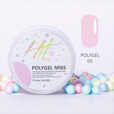 Полигель Polygel HIT №05 телесный, 15 мл