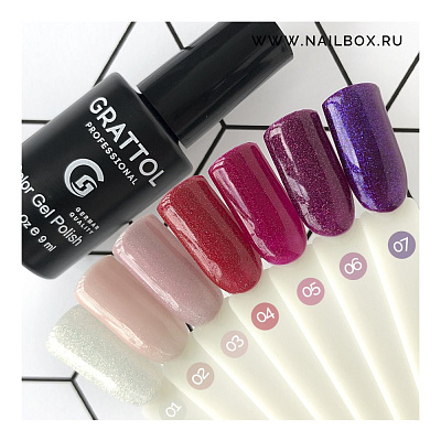 Гель-лак OPAL Grattol №01 арт. GTOP01, 9 мл