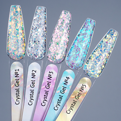 Гель для наращивания Monami голографический Crystal Gel №02 15 г