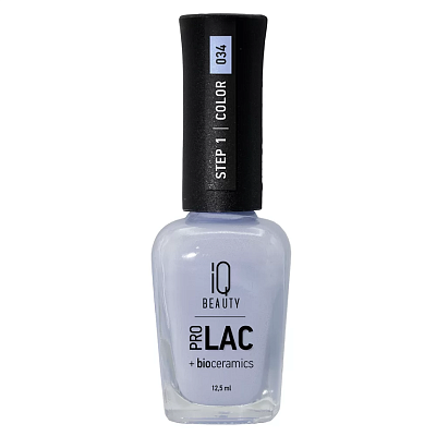 Лак для ногтей IQ Beauty №034 укрепляющий с биокерамикой 12,5 мл