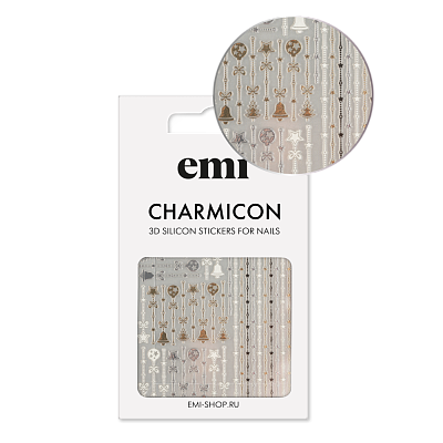 Силиконовые стикеры E.mi Charmicon 3D Silicone Stickers №226 Новогодний декор