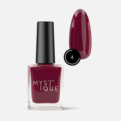 Лак для ногтей Mystique «Сангрия» #04 укрепляющий с витамином E 15 мл