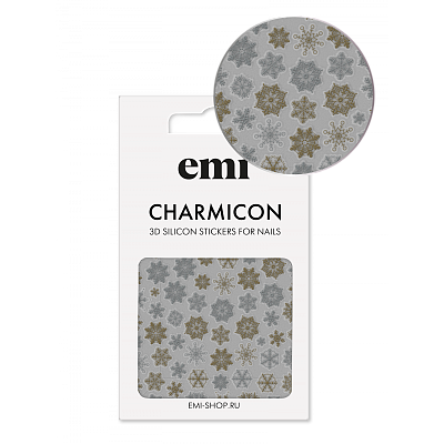 Силиконовые стикеры E.mi Charmicon 3D Silicone Stickers №151 Снежинки