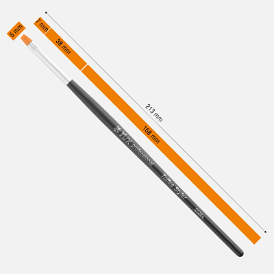 Кисть для геля IRISK №4 Toffee Styler К202-04 искусственный ворс