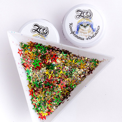 Конфетти Снежок Zoo Nail Art №1569, 1 г