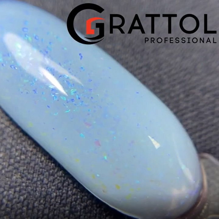 Каучуковая база с глиттером для гель-лака Rubber Base Glitter Grattol №015 (GTGB15), 9 мл