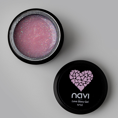 Моделирующий гель NAVI с блестками Love Story Gel 02 15 мл