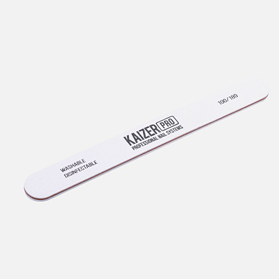 Пилка на пластиковой основе Kaizer Pro прямая белая 100/180 NF-204