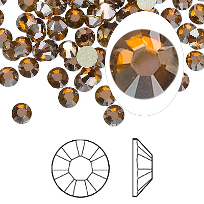 Стразы Swarovski Золото, стекло диам. 4 мм/ss16, 100 шт (арт. 100-14-16)