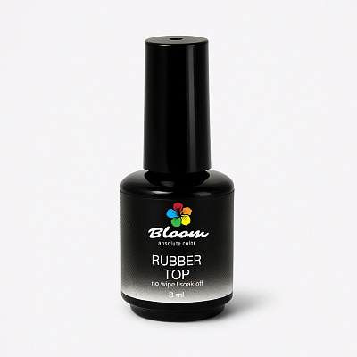 Каучуковый топ для гель-лака Bloom Rubber Top No Wipe без липкого слоя 8 мл