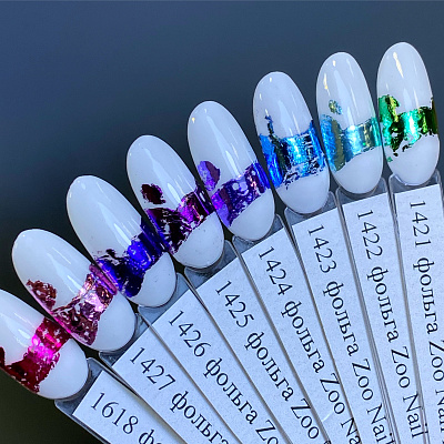 Фольга переводная Zoo Nail Art №1426 глянцевая баклажан, 4*50 см