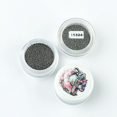 Бульонки металлические Zoo Nail Art (1324 диам. 0.6 мм) черные 10г