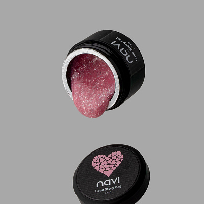 Моделирующий гель NAVI с блестками Love Story Gel 16 15 мл