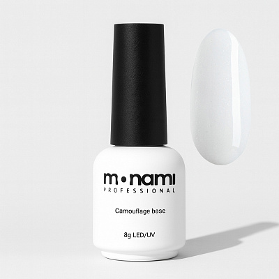 Камуфлирующая база для гель-лака молочная Rubber Base Monami MILK Shine 8 г