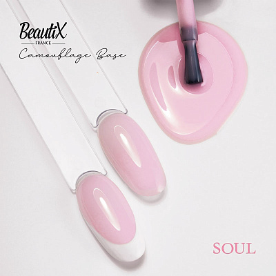 Камуфлирующая база UV Base Gel Beautix SOUL, 15 мл
