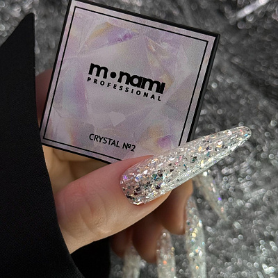 Гель для наращивания Monami голографический Crystal Gel №02 15 г