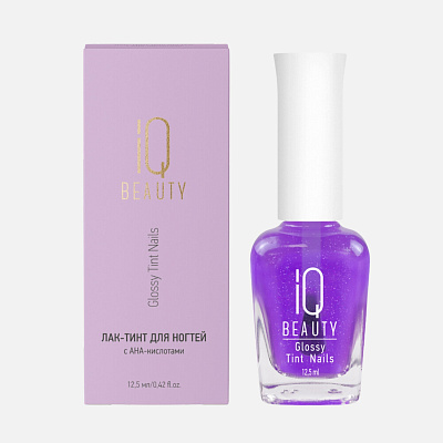 Лак-тинт с AHA-кислотами IQ Beauty Glossy Tint Nails 03 Lilac Glow 12,5 мл